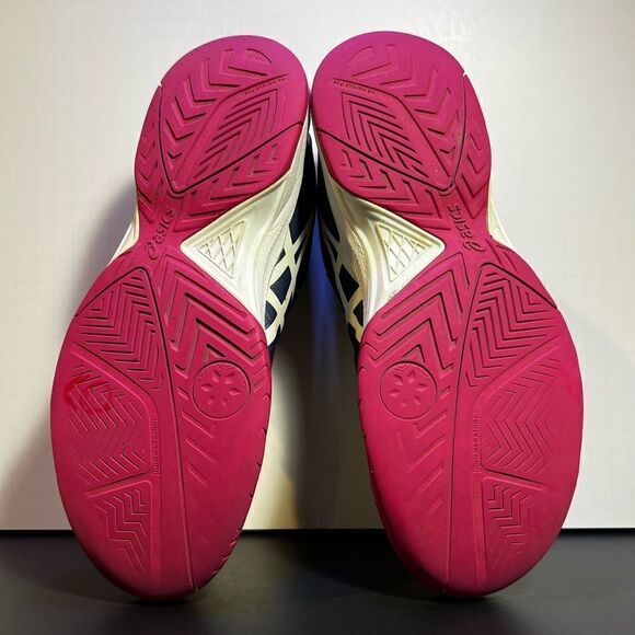 Womens ASICS Gel Dedicate 5 Navy Blue Running Shoes / Size 10 - Picture 4 of 10